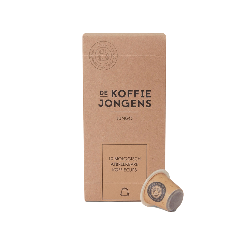 Bio Lungo koffie cups, 10 stuks