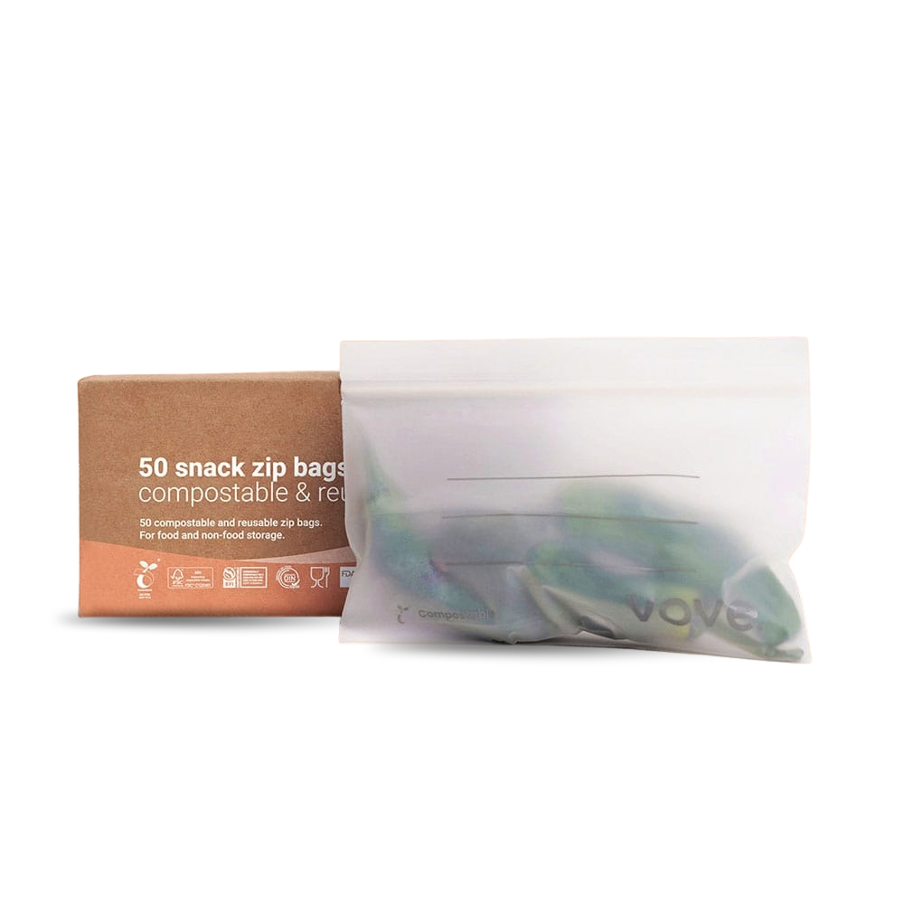 Herbruikbare zip bags, snacks
