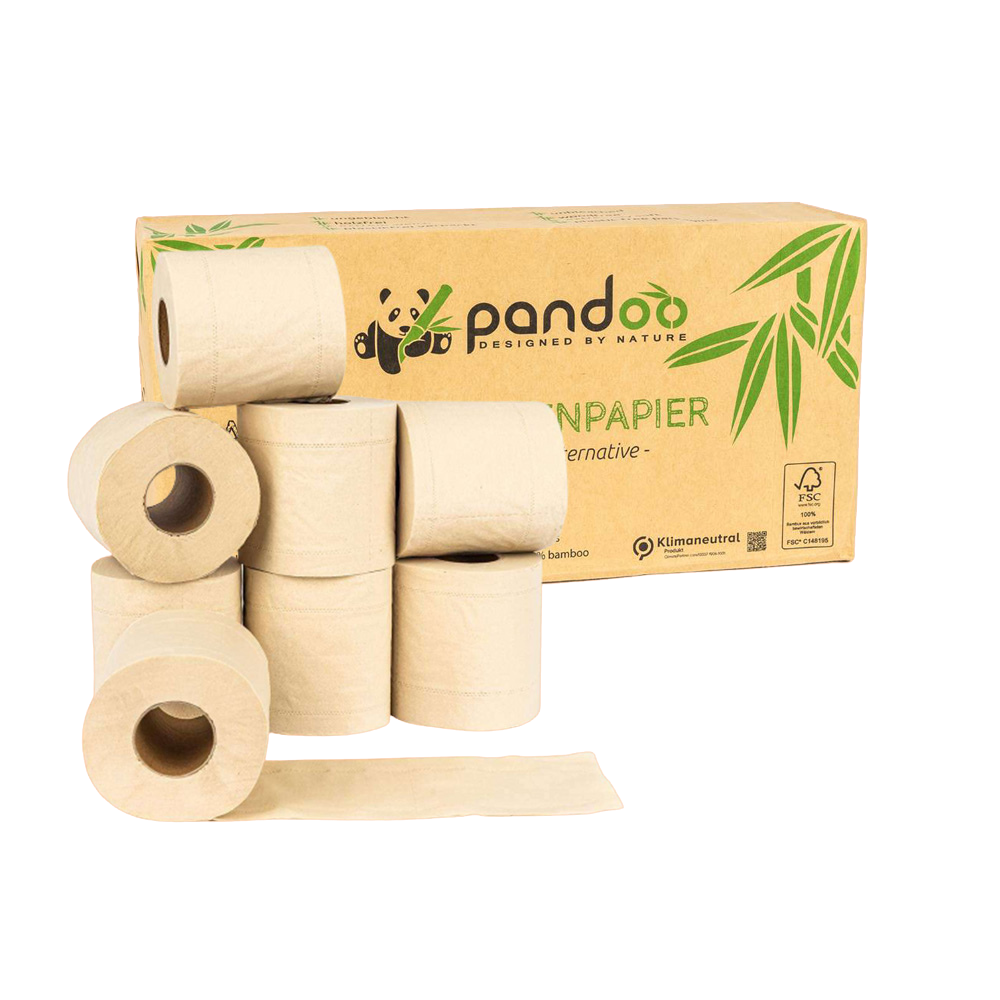 Pandoo bamboe toiletpapier 8 rollen